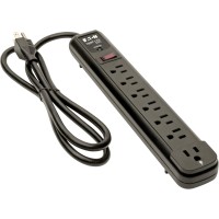 Tripp Lite series Protect It! 7-Outlet Surge Protector, 6 Right-Angle Outlets, 4 ft 1.22 m Cord, 1080 Joules -Black